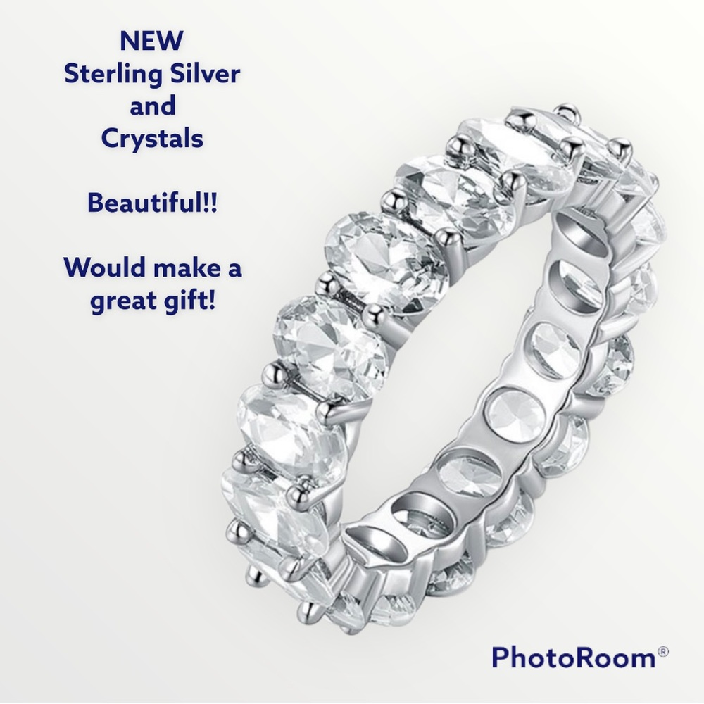 NEW Barzel Sterling Silver and Crystal Ring